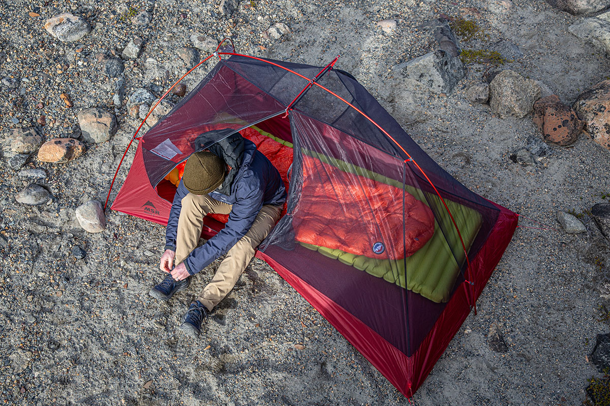 MSR FreeLite 2 backpacking tent (from above)